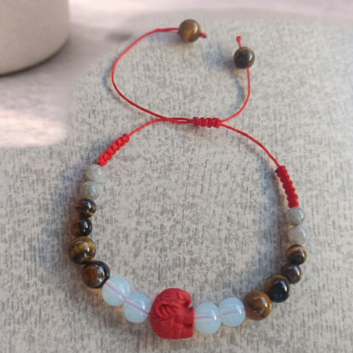 Brățară Forță și Intuiție – Talisman cu Labradorit și Ochi de Tigru