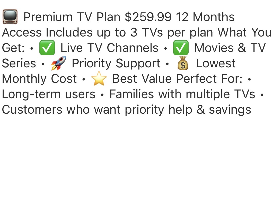 Premium TV Plan