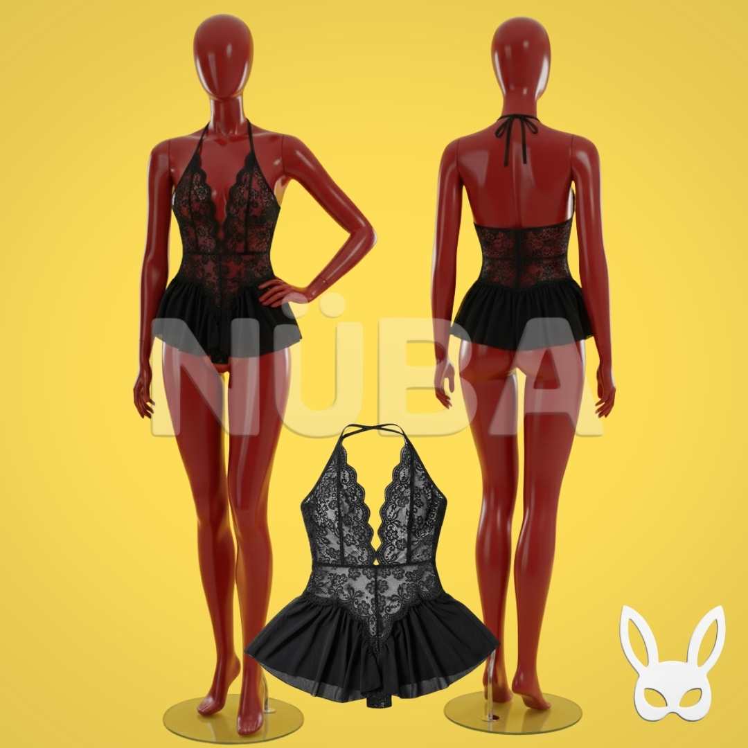 Body de encaje negro