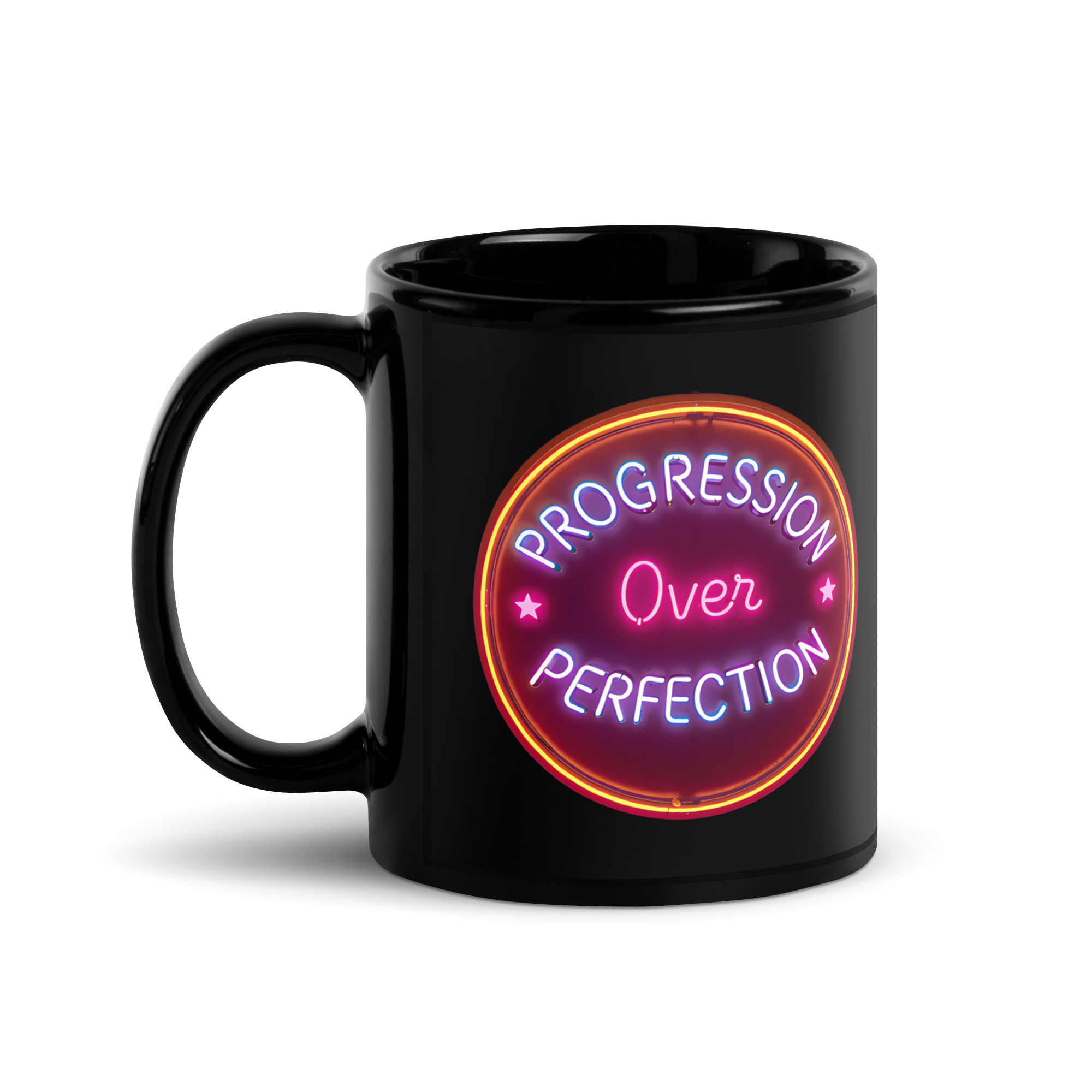 Progression Over Perfection, Mug