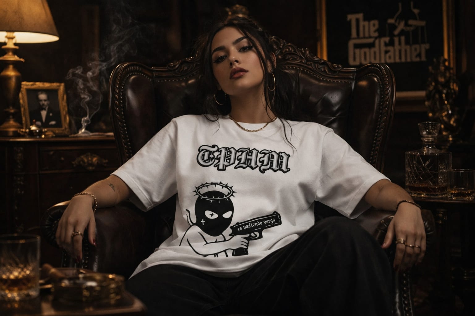 Playera T-shirt TPHM Records modelo sencillo