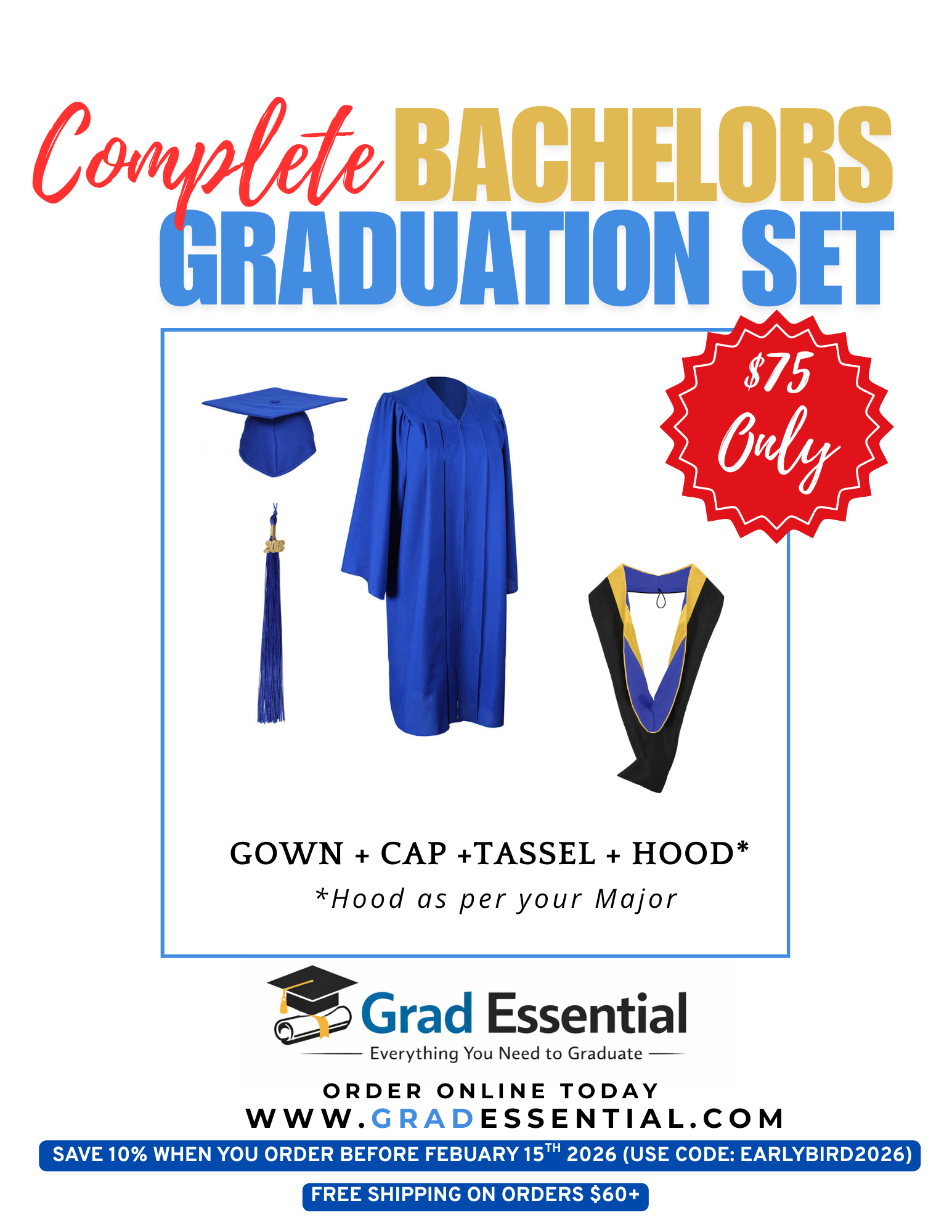 Bachelors Complete Graduation Set