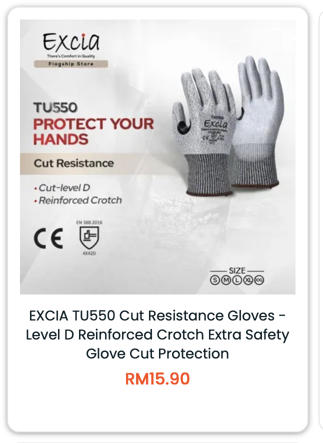 EXCIA TU550 Cut Resistance Gloves