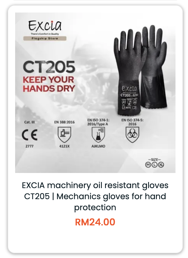 EXCIA machinery oil resistant gloves CT205