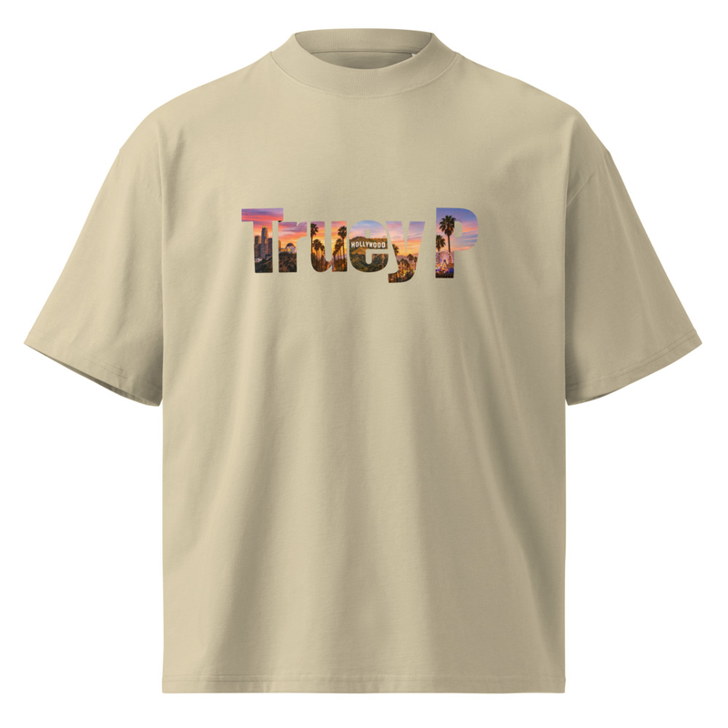 Truey P organic oversized high neck t-shirt