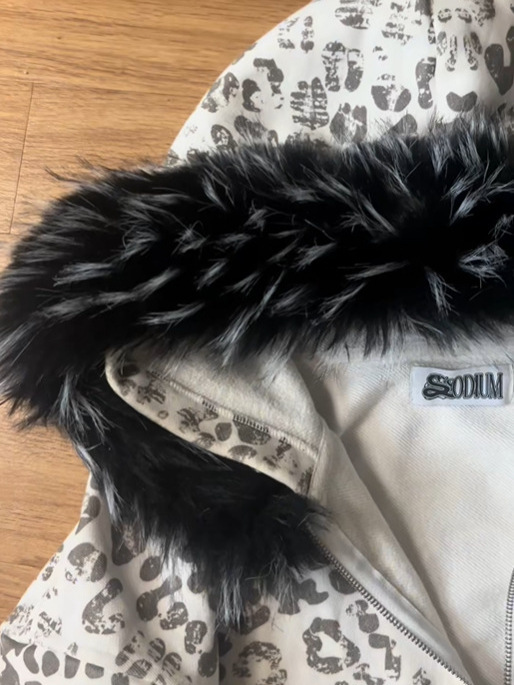 Retro Y2K Unisex Trendy Printed Hooded Zipper Sweatshirt