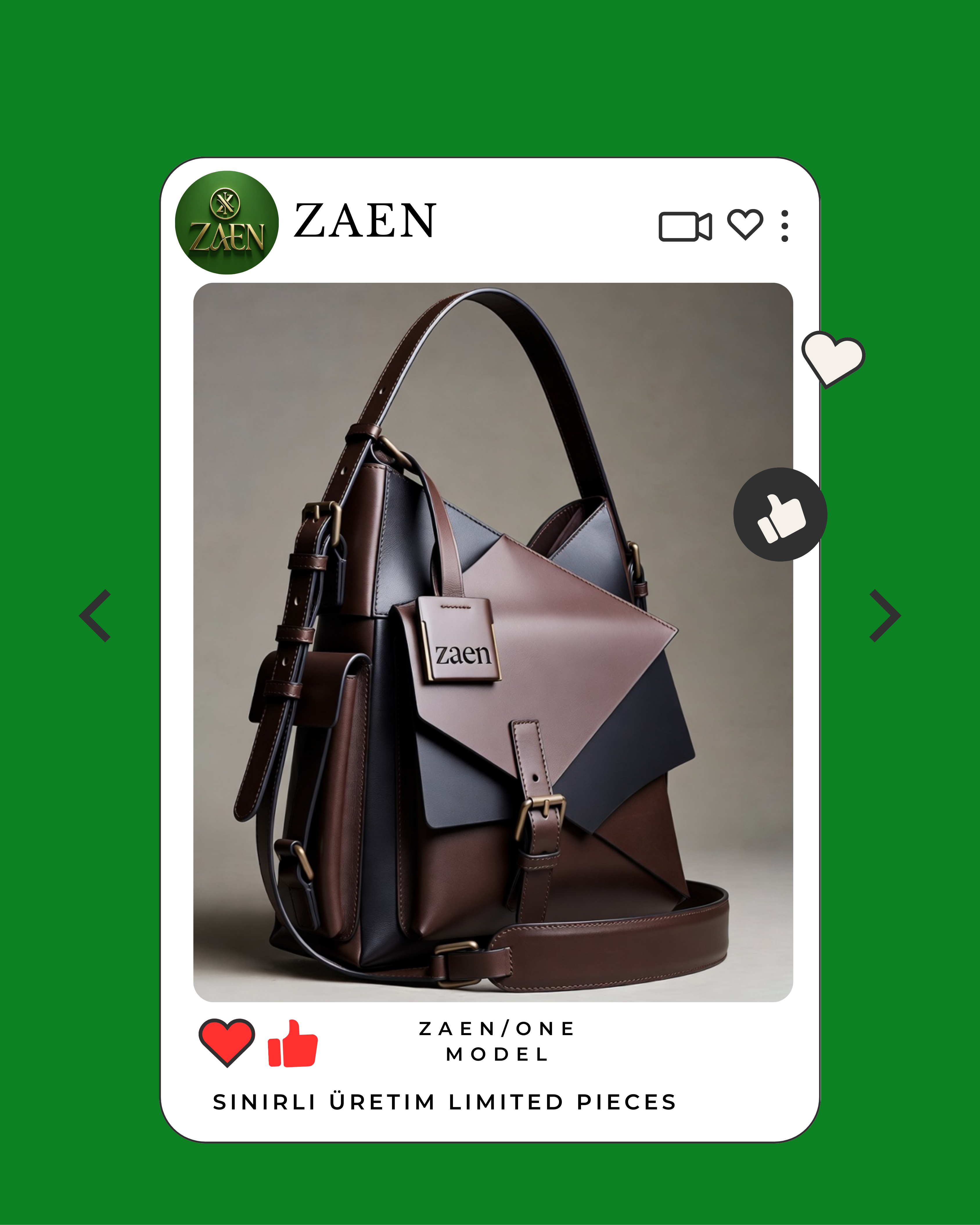 LUNA MODELİ EL YAPIMI DERİ ÇANATSI 