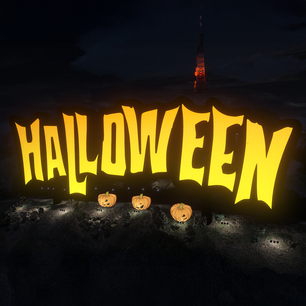 Spooky Halloween Vinewood Sign Replace for FiveM