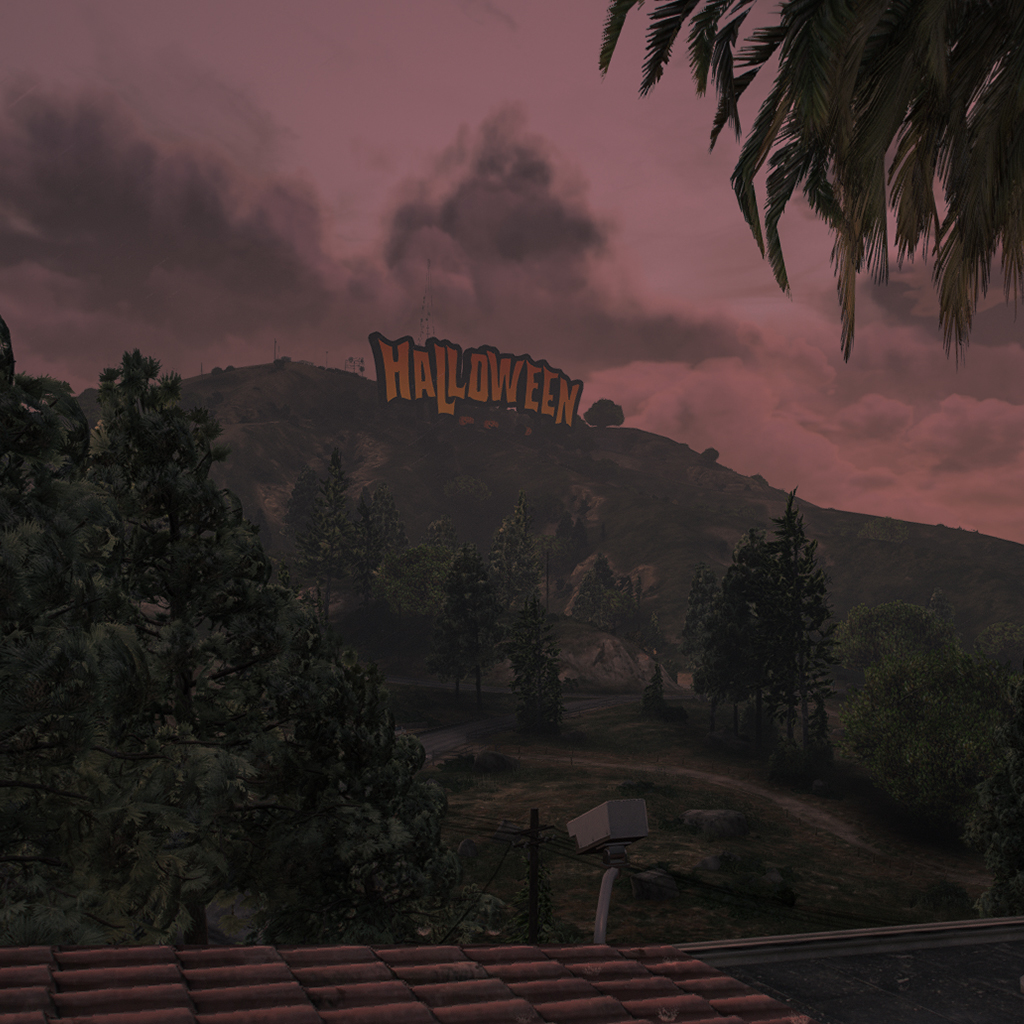 Spooky Halloween Vinewood Sign Replace for FiveM