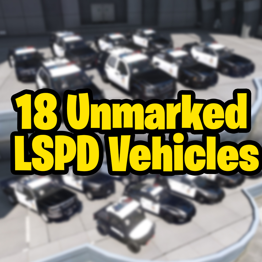 18 Unmarked LSPD Vehicles | Police Car Collection | Functional Sirens | Roleplay Vehicles