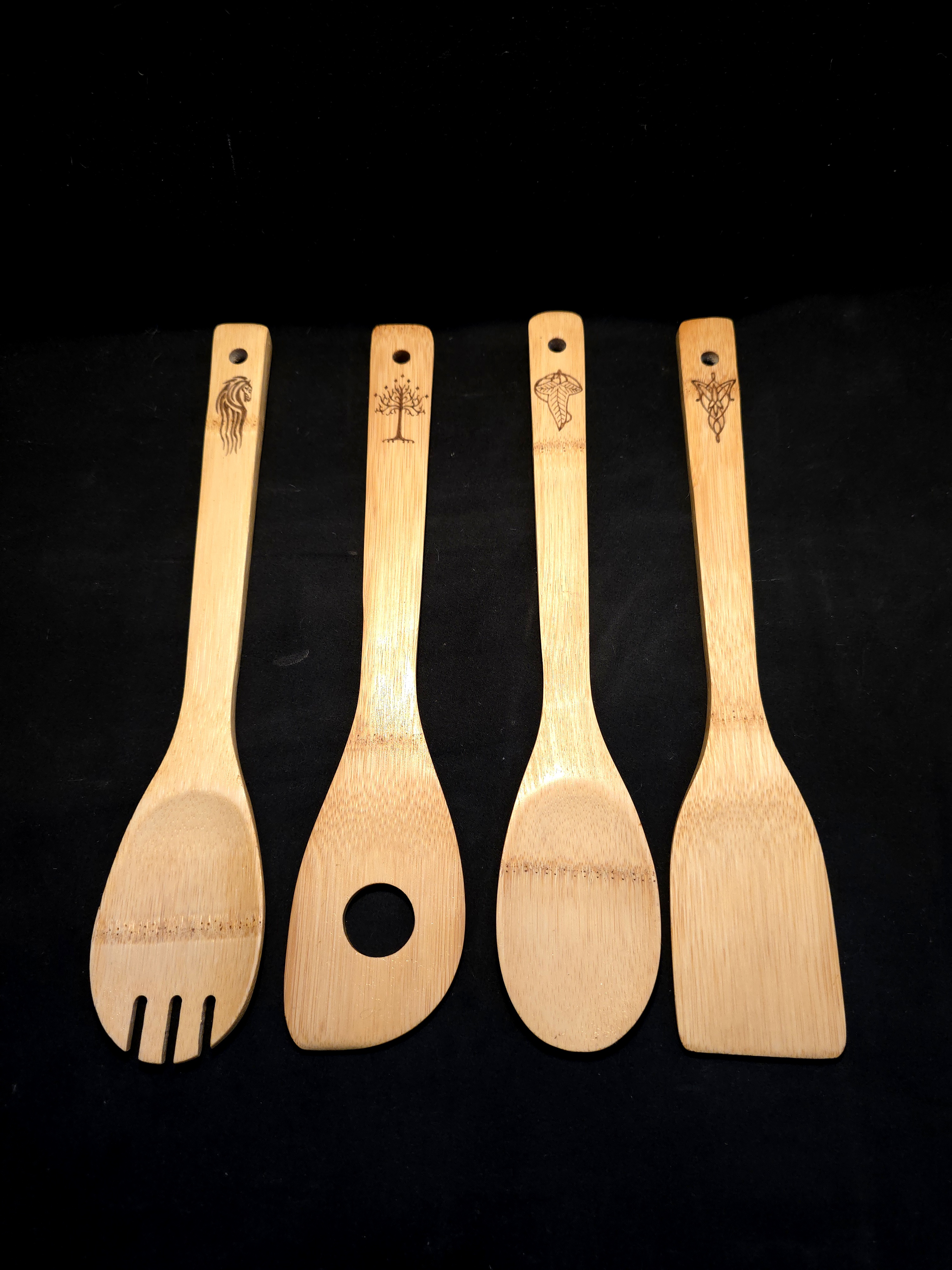 Conjunto de Utensílios de Cozinha em Bambu