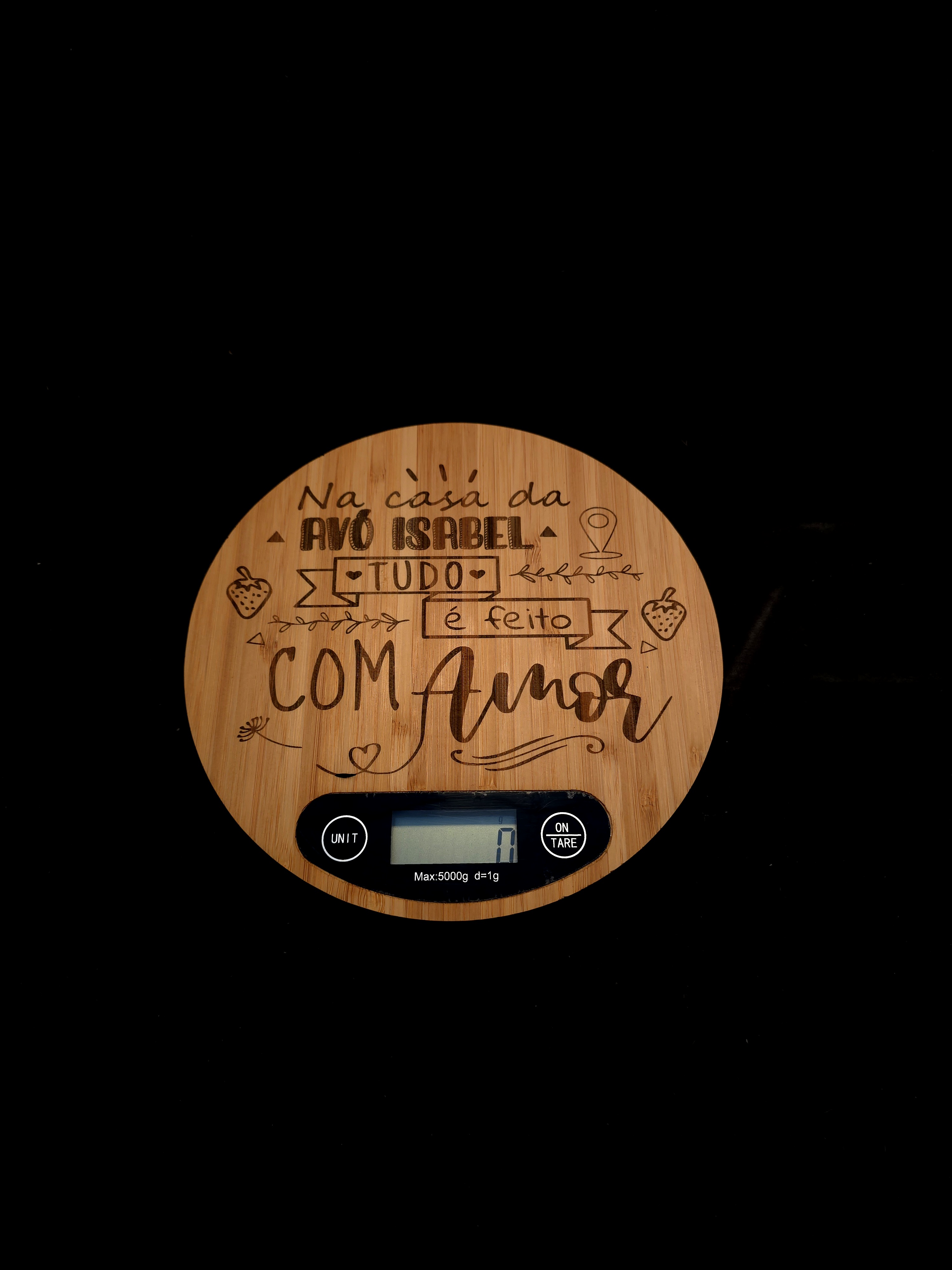 Balança de cozinha personalizada