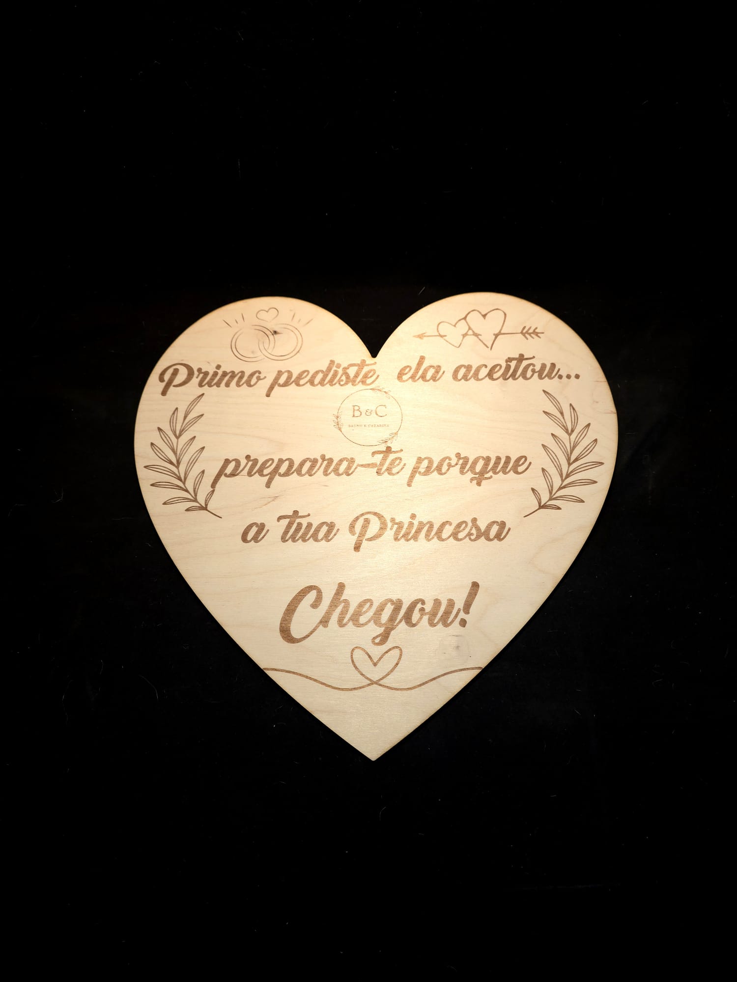 Placa de Casamento Personalizada 