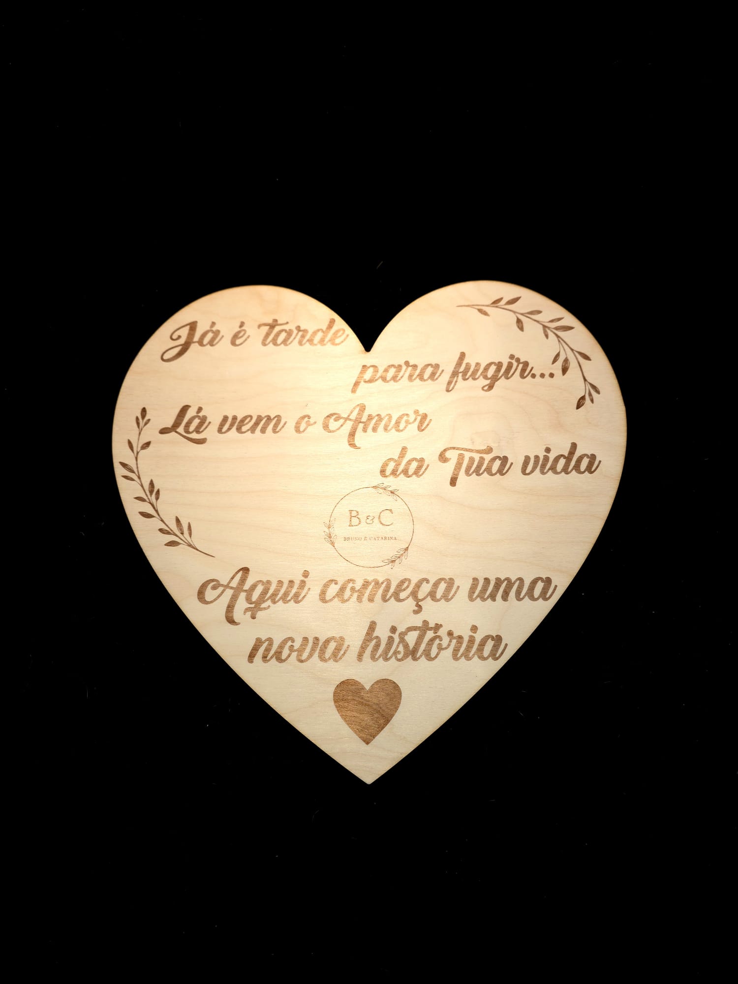 Placa de Casamento Personalizada 
