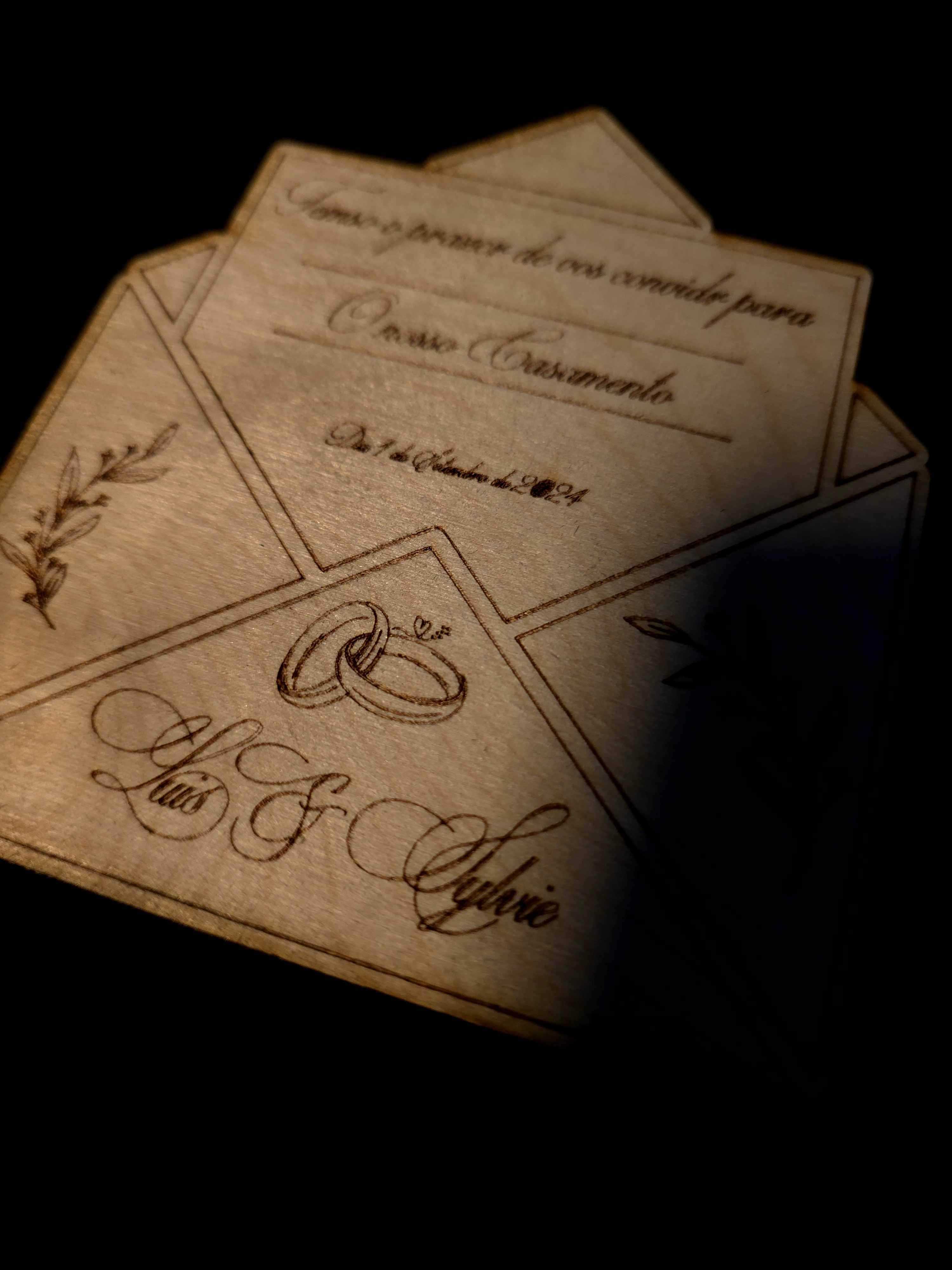 Convite de Casamento em Madeira