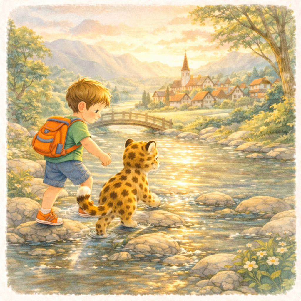 Léo le petit léopard et le garçon qui avait perdu son chemin