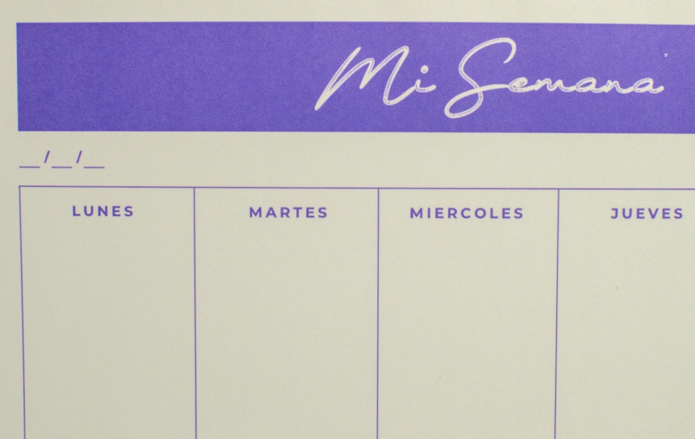 Planeador Semanal Azul