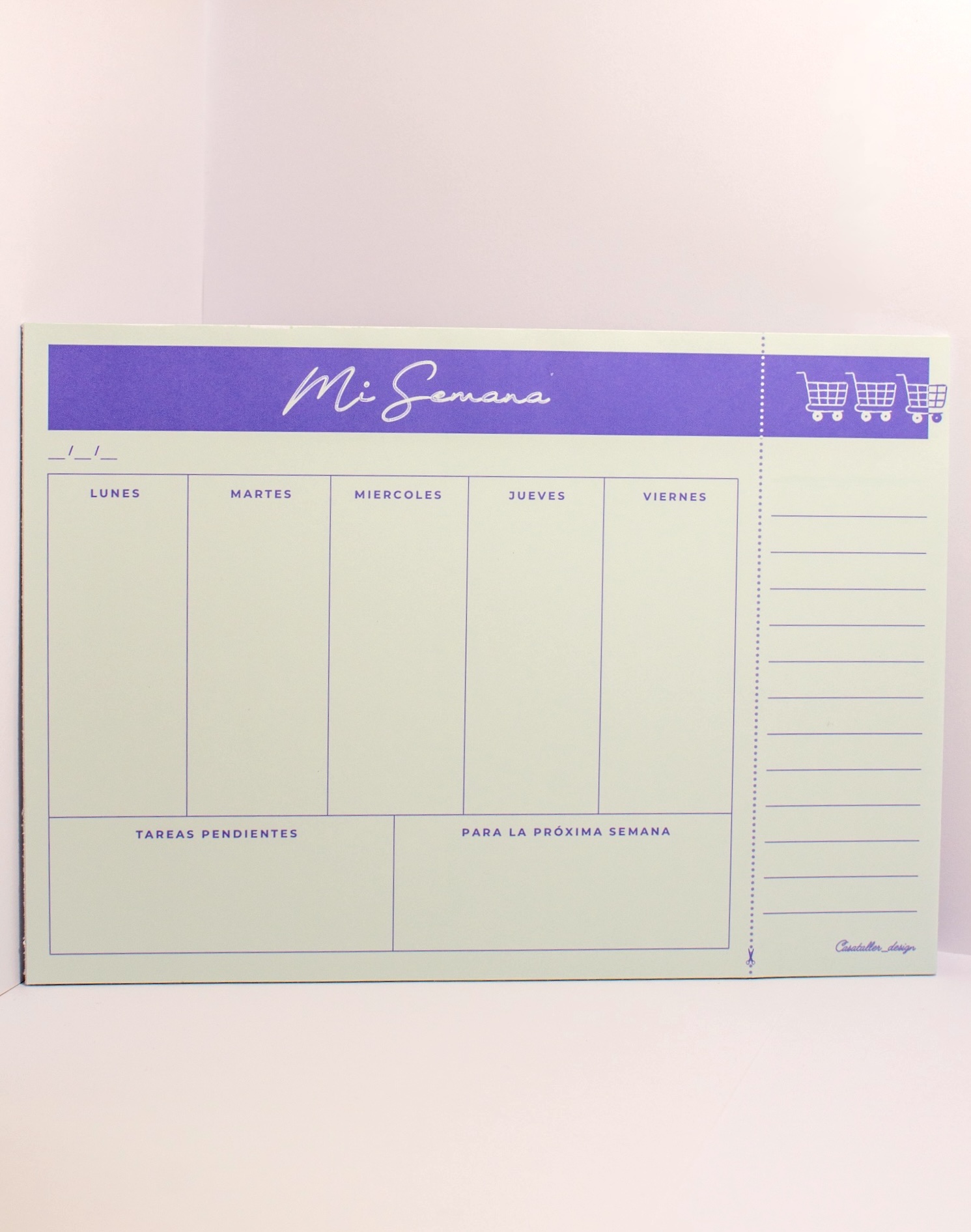 Planeador Semanal Azul