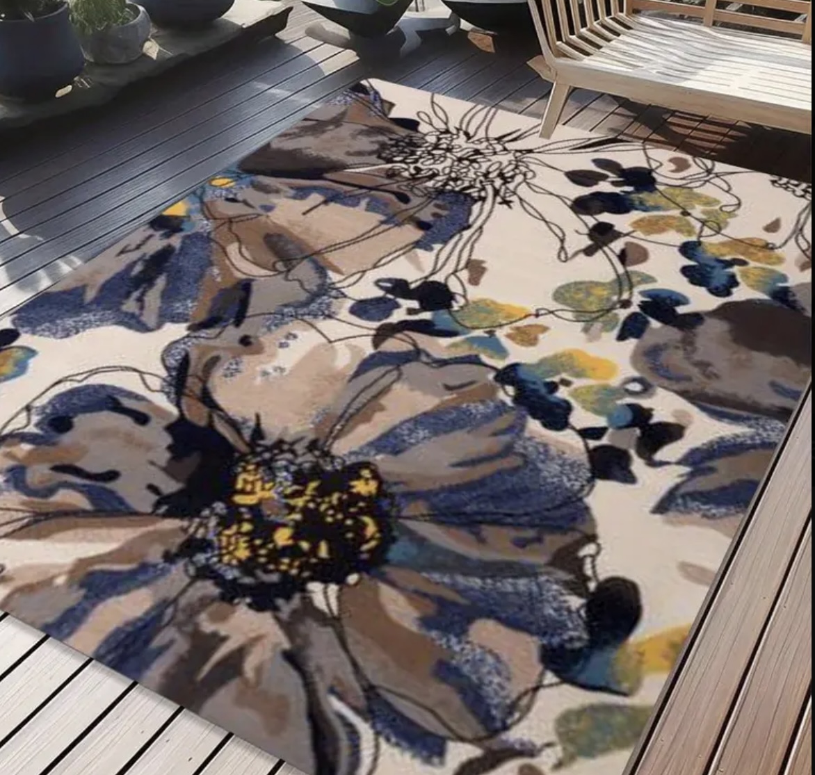 Floral Print Door Mat