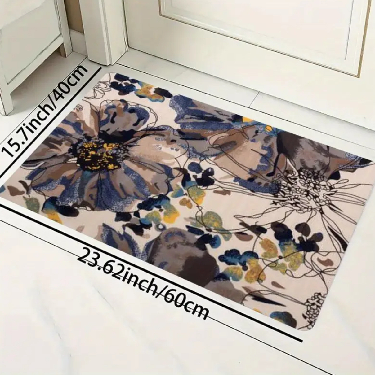Floral Print Door Mat