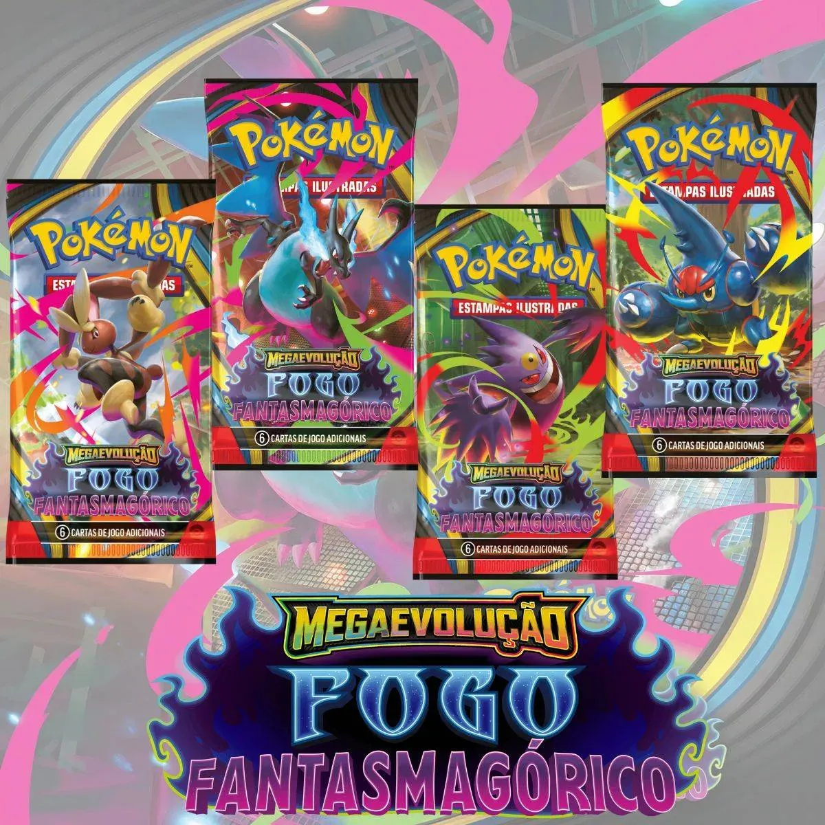 Pokémon Box 36 Booster Fogo Fantasmagórico Mega Charizard - Pokemon - Portugues