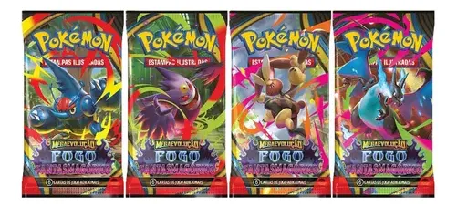 Blister Triplo Fogo Fantasmagórico Whimsicott Pokémon Copag Fogo Fantasnagorico- Whimsicott Português