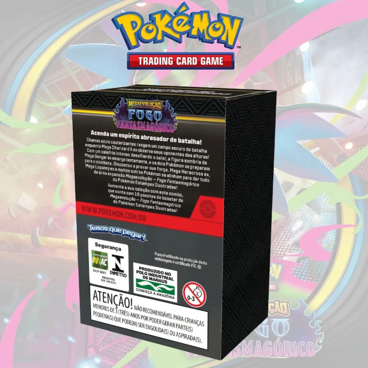 Pokémon Box 36 Booster Fogo Fantasmagórico Mega Charizard - Pokemon - Portugues