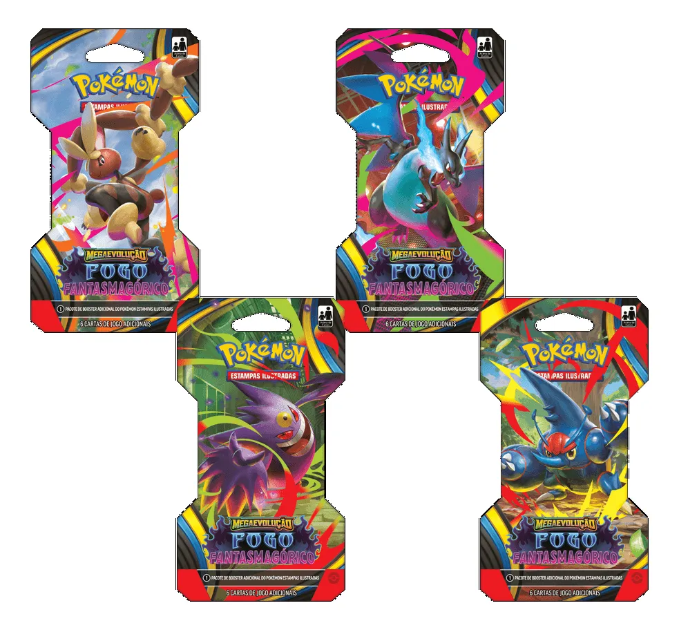 Blister Quadruplo Fogo Fantasmagórico Pokémon Tcg Sneasel Português