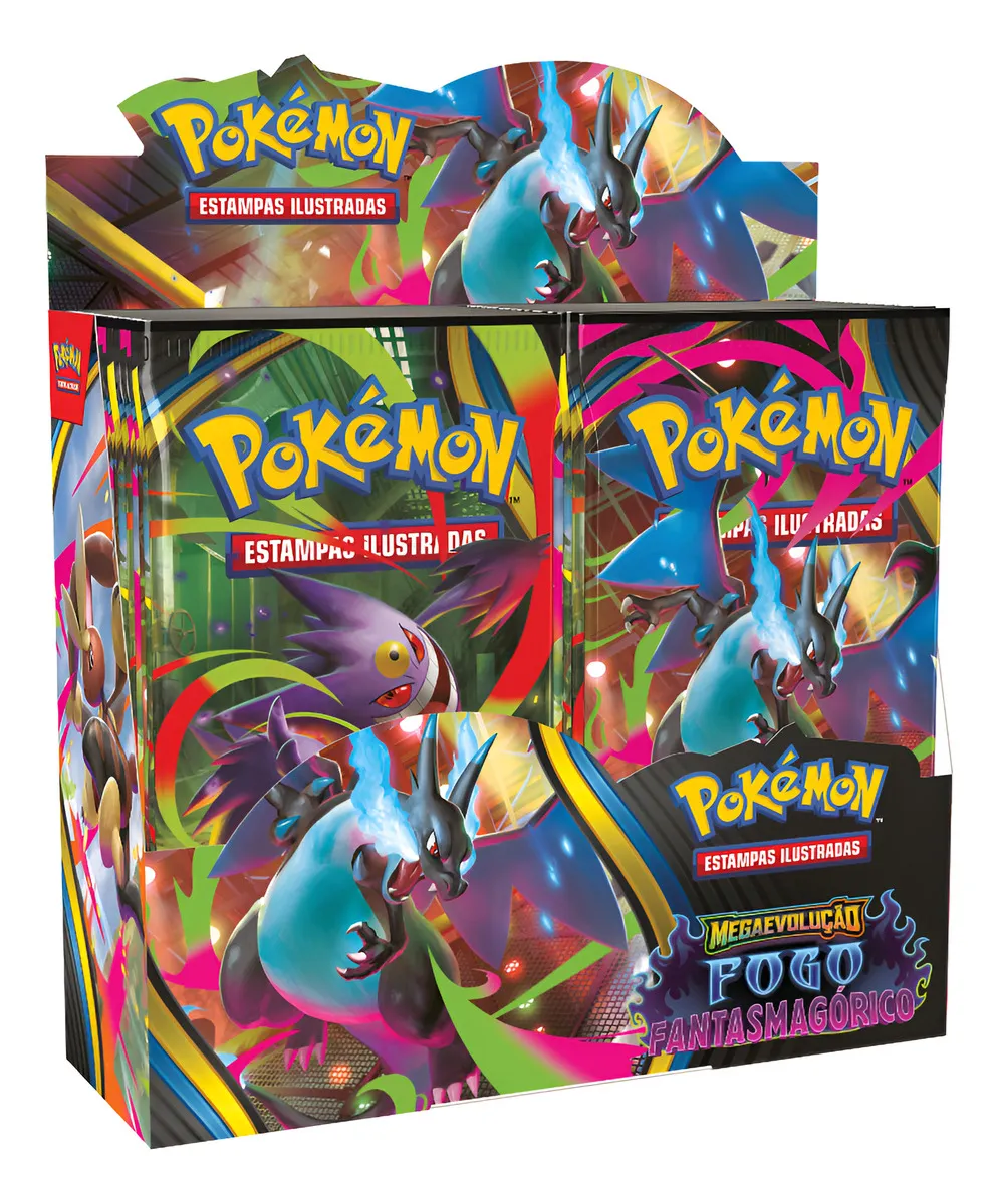Pokémon Box 36 Booster Fogo Fantasmagórico Mega Charizard - Pokemon - Portugues