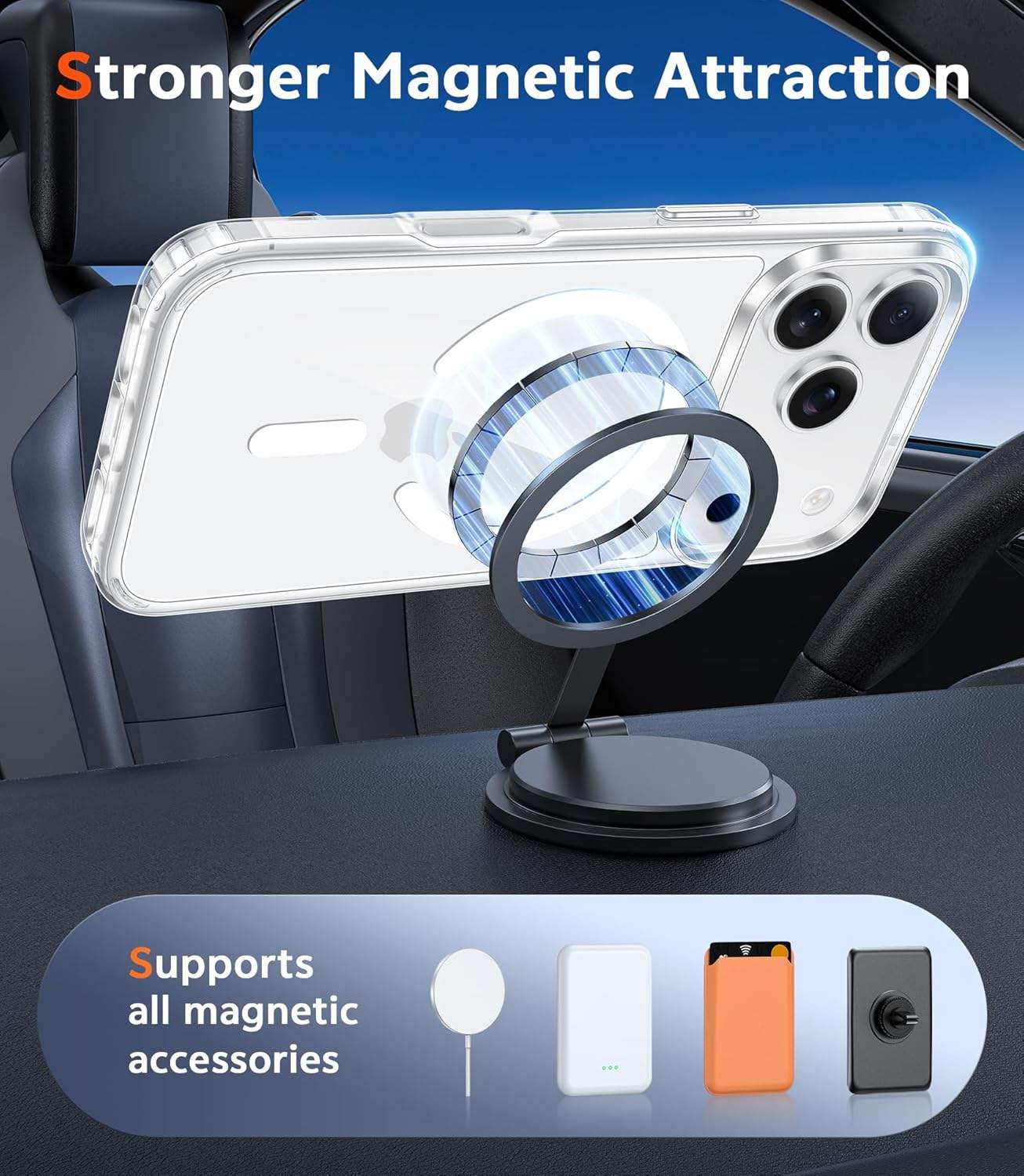 GoDrift Crystal Series Magsafe Case For iPhone 17 Pro Max- Clear