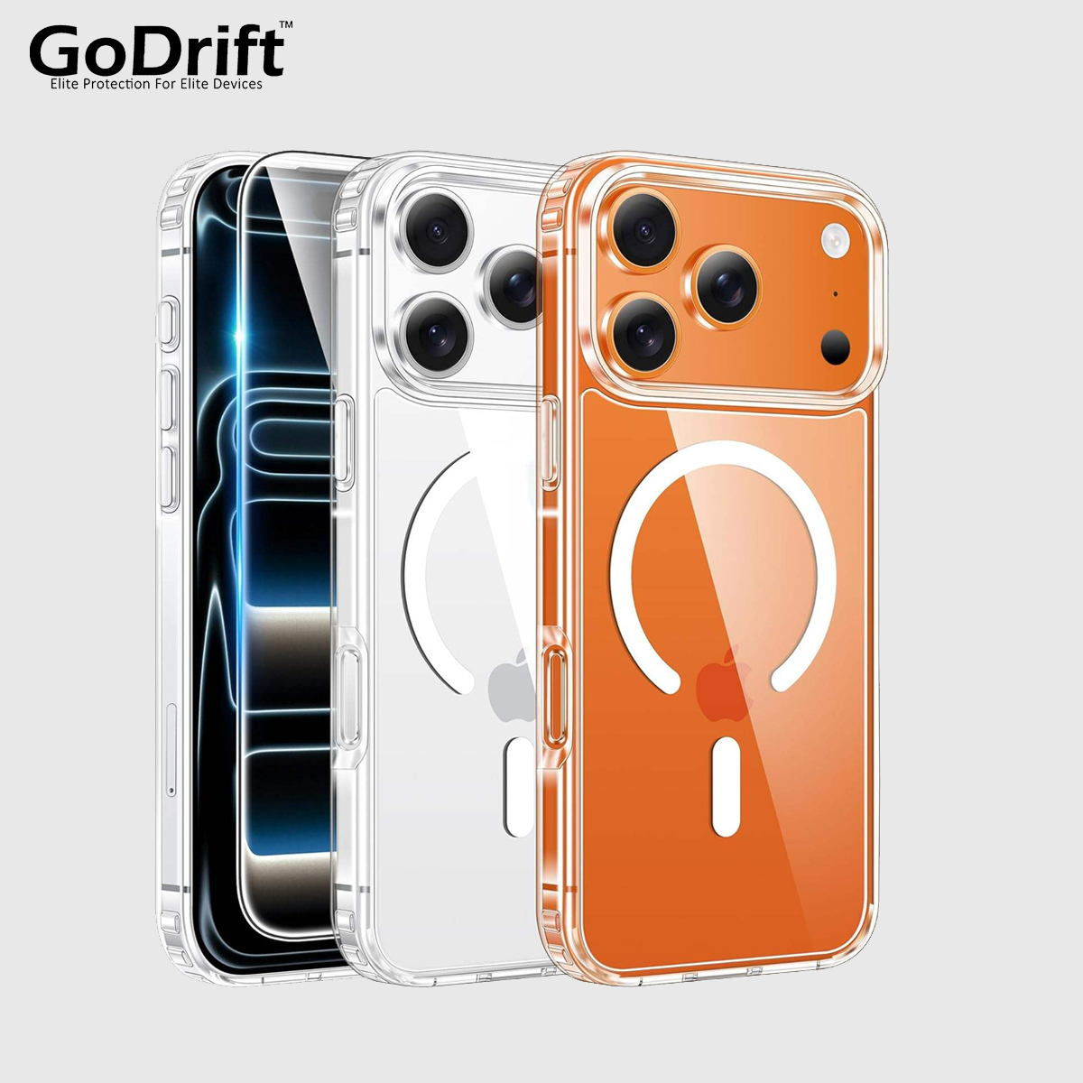 GoDrift Crystal Series Magsafe Case For iPhone 17 Pro- Clear