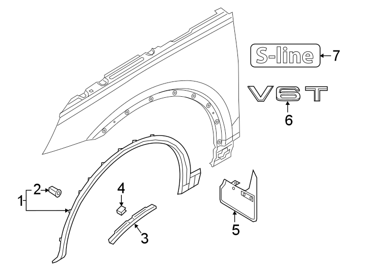 AUDI AFTERMARKET PART - 80A807065GRU - Q5 WHEEL ARCH MOLDING