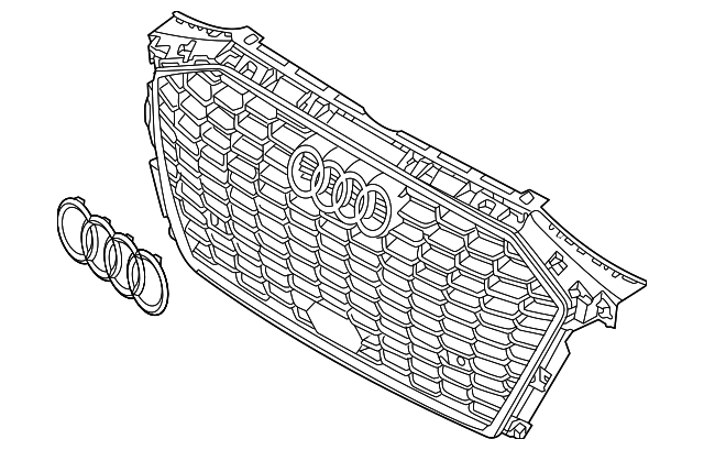 GENUINE AUDI PART - 80A853651AHRN4 - GRILLE (LOWER)