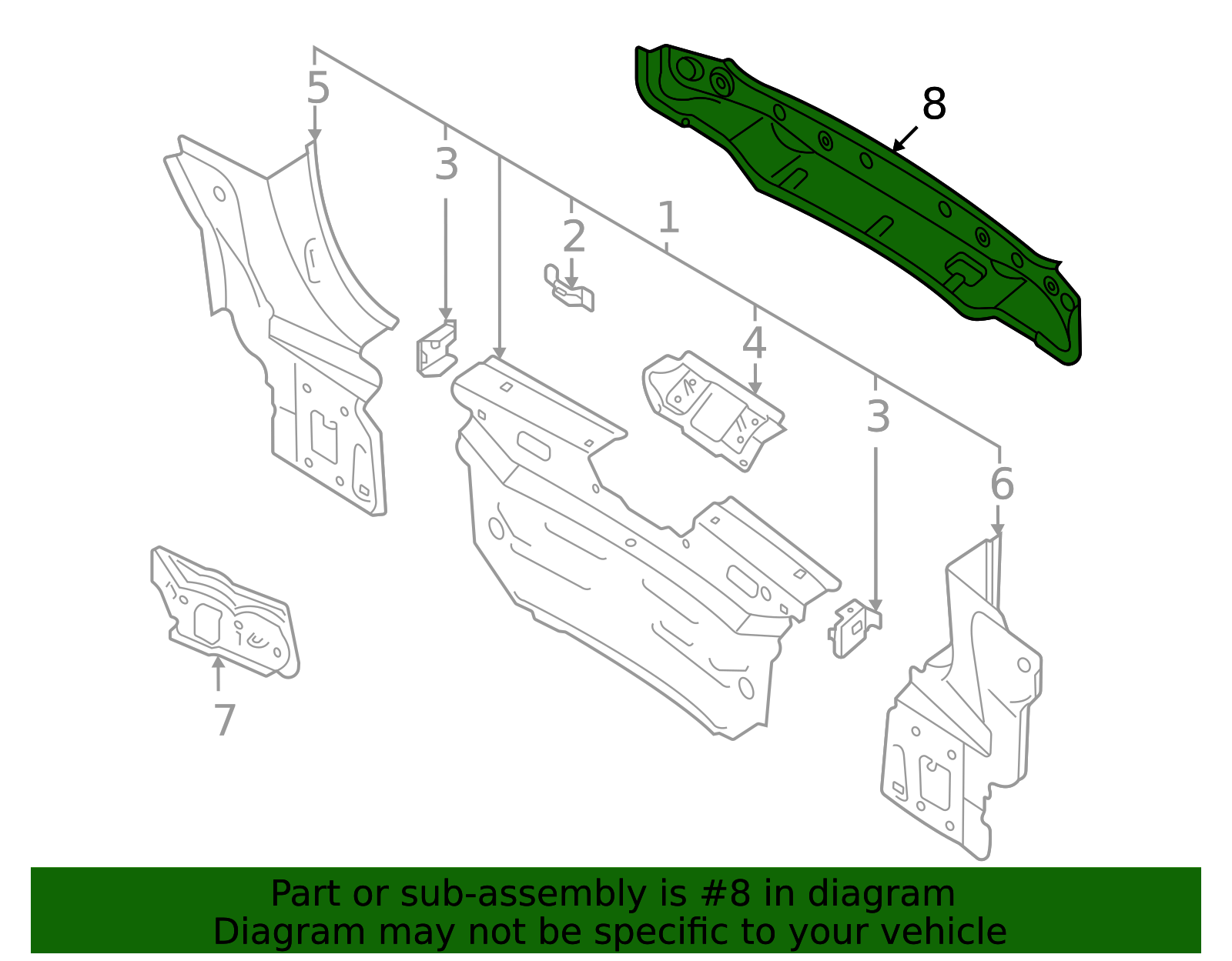 VW GENUINE PART - 57D813315 - CROSS MEMBER