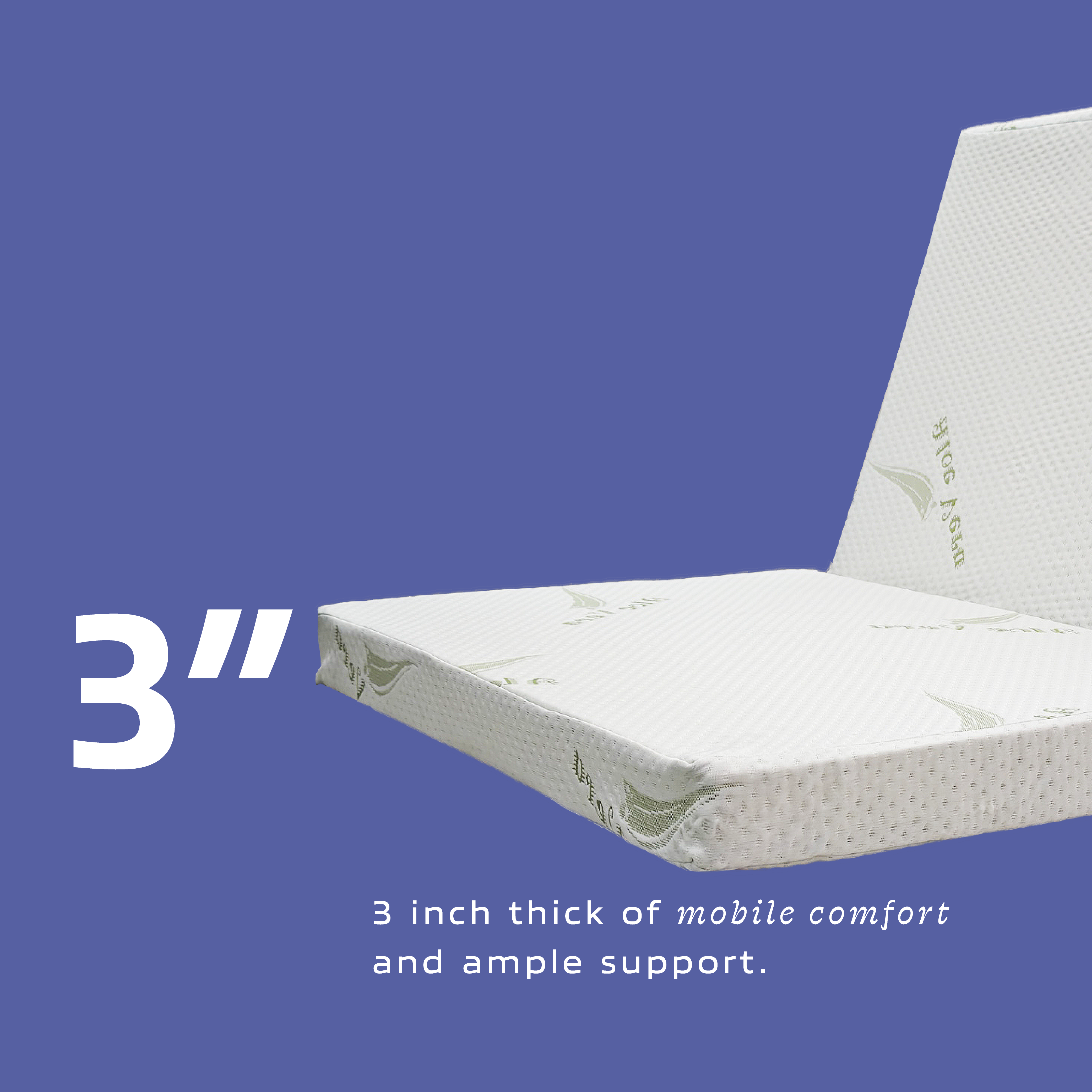 M-BODY FOLDABLE 3" MATTRESS (SINGLE SIZE)