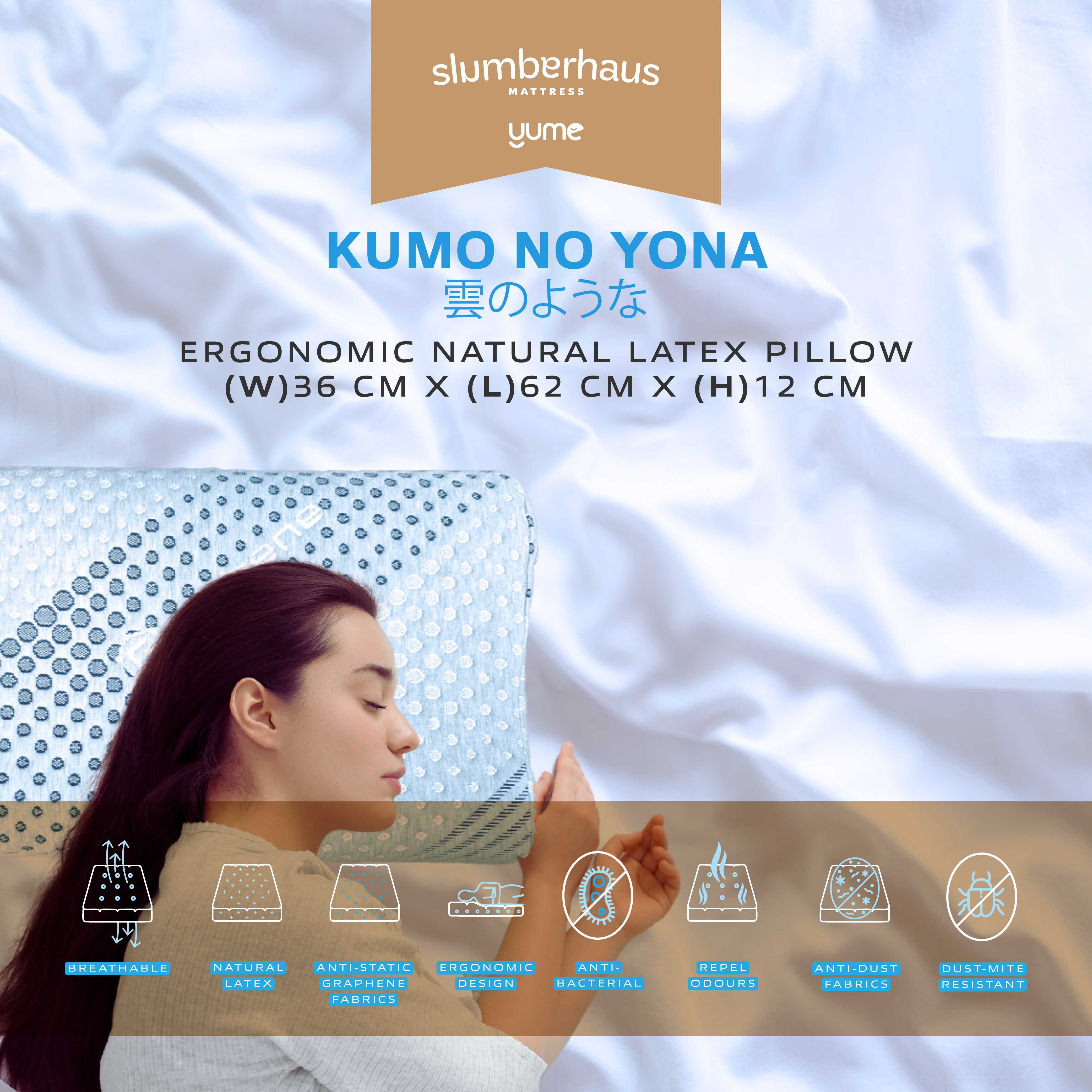YUME KUMO NO YONA 雲のような NATURAL LATEX PILLOW