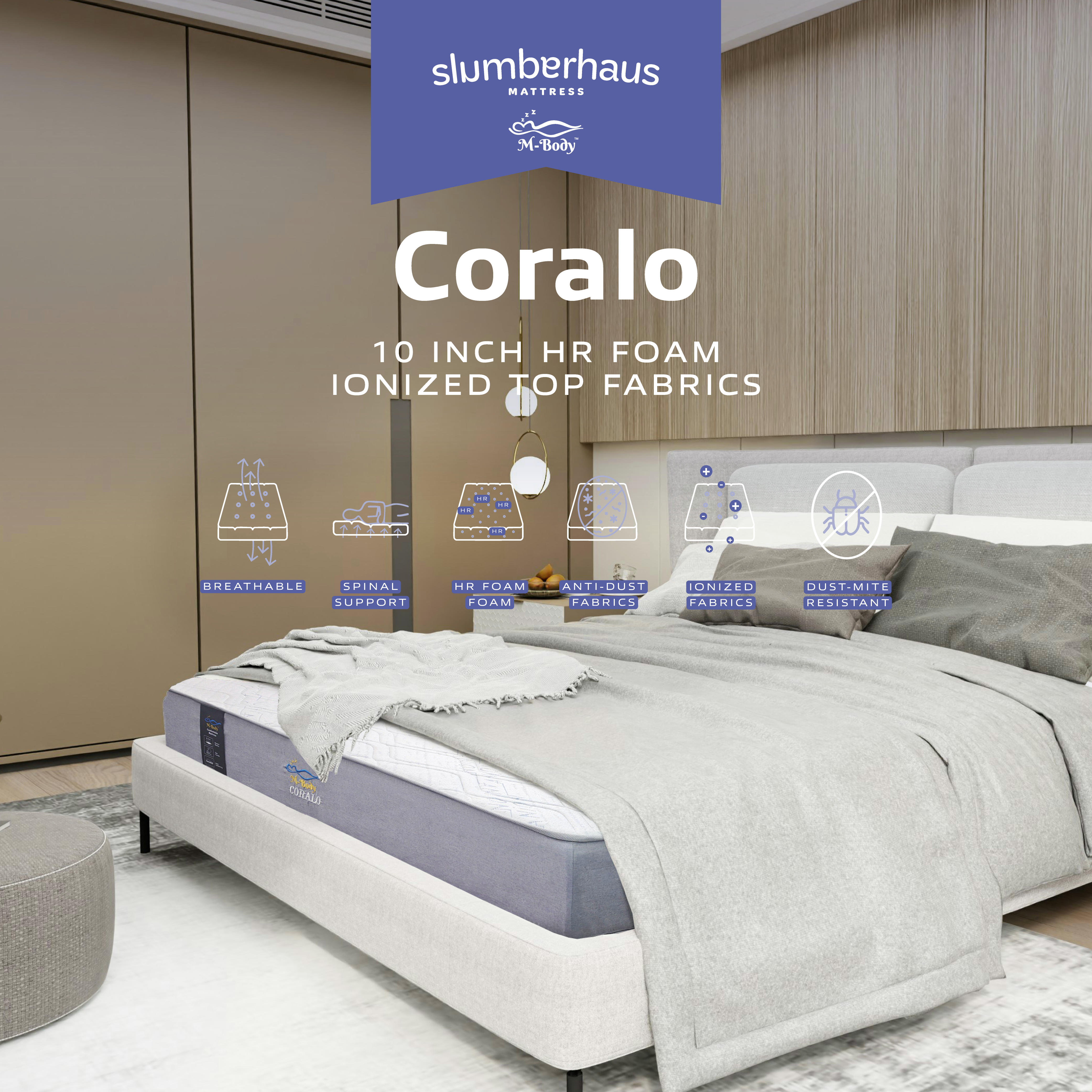 M-BODY CORALO 10" MATTRESS