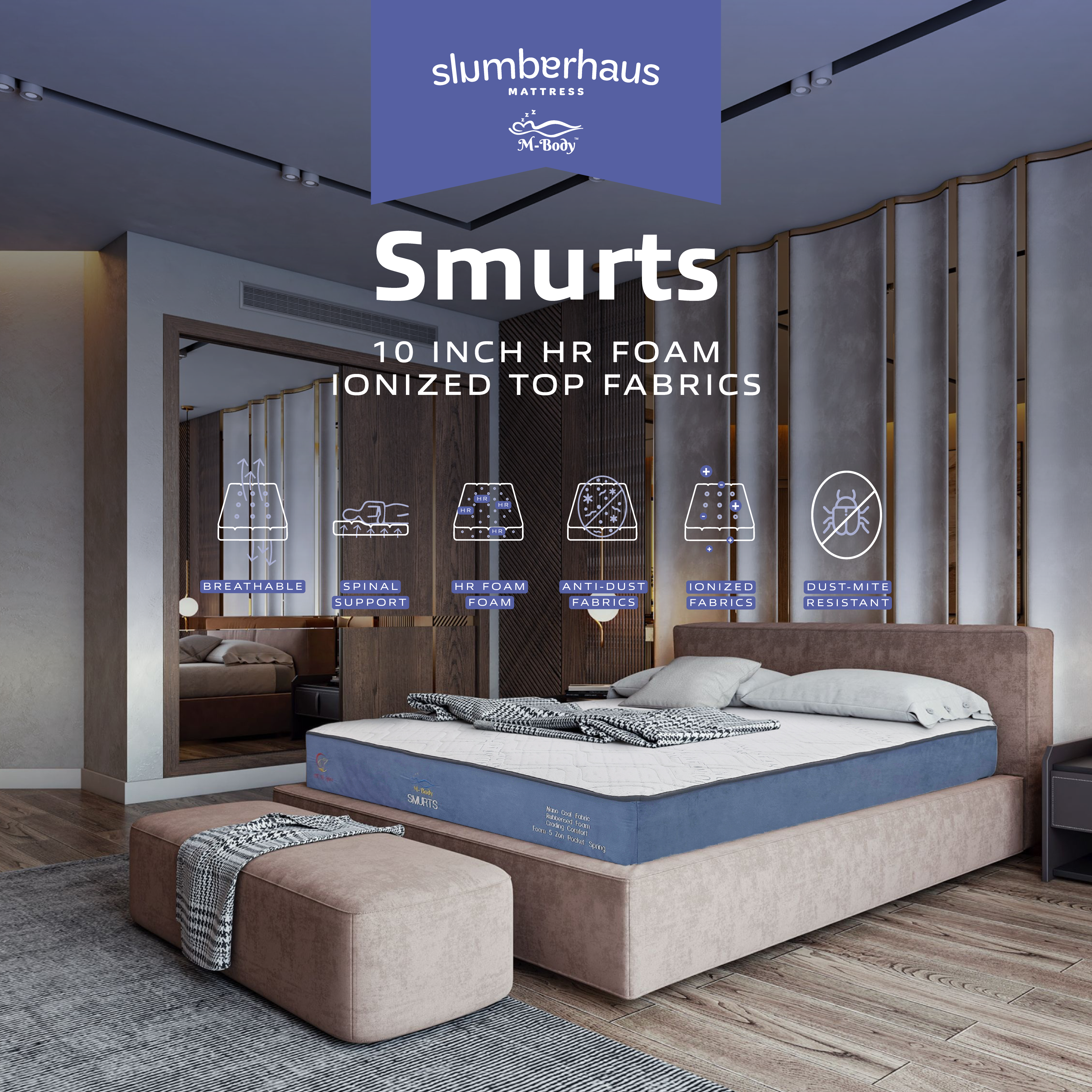 M-BODY SMURTS 10" MATTRESS