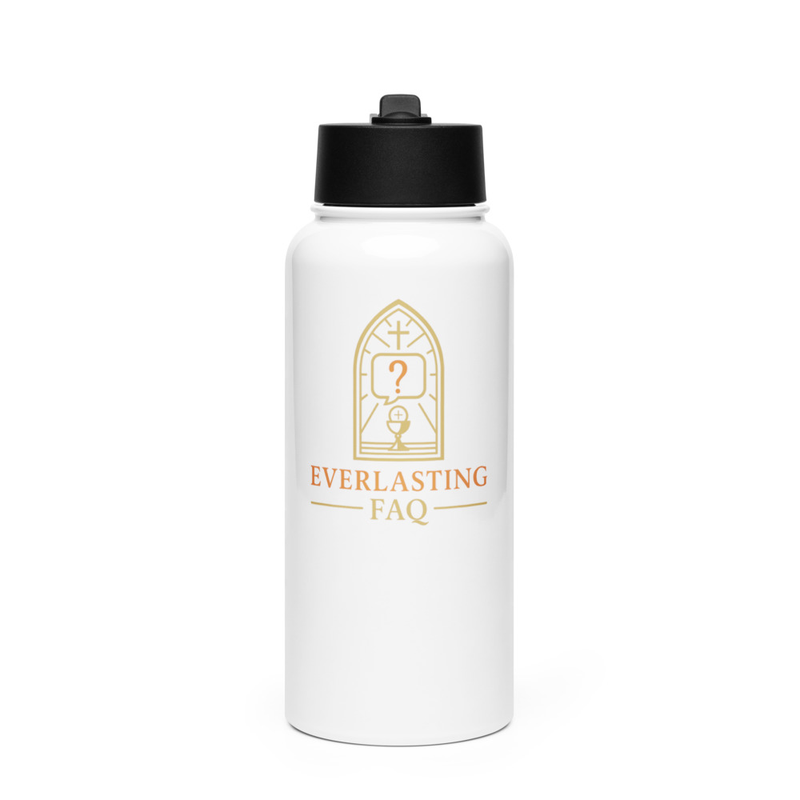 Stainless steel water bottle with a straw lid