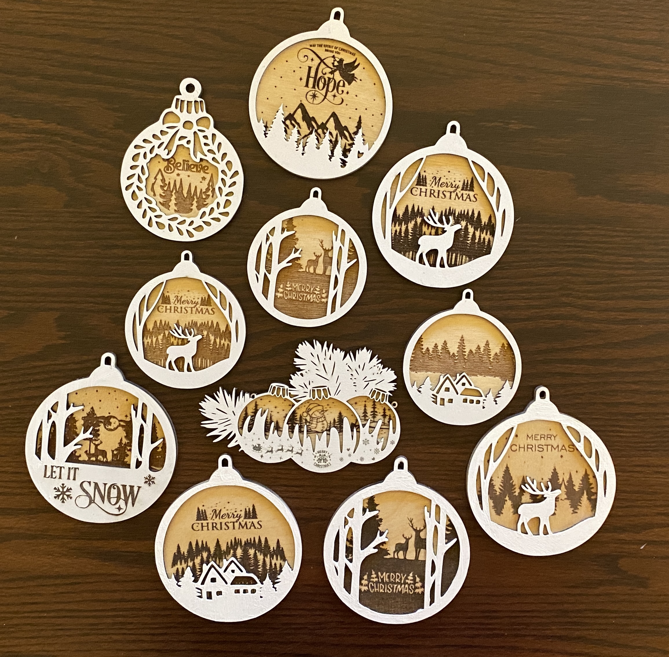 Holiday Wooden Ornaments