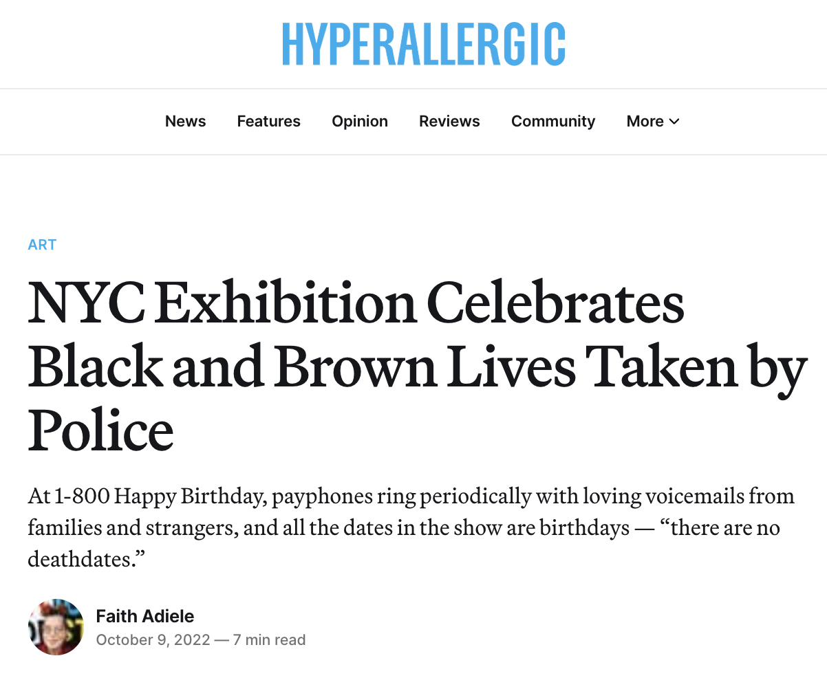 NYC Exhibition Celebrates Black and Brown Lives Taken by Police