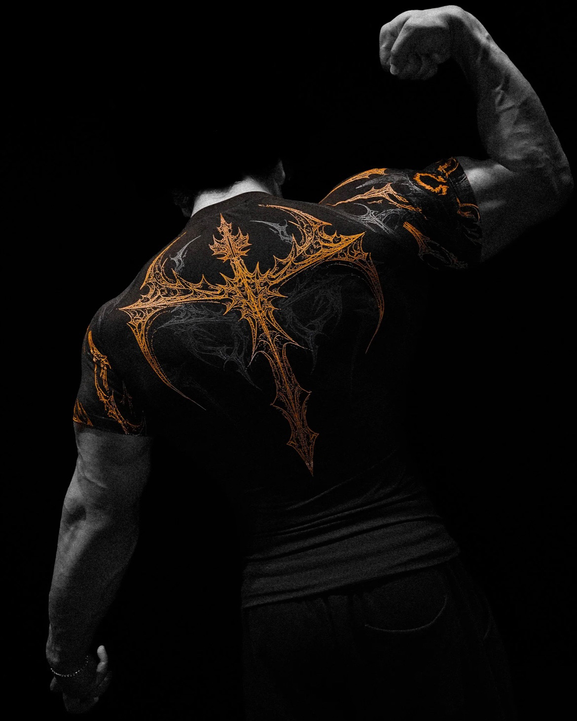 Gold Bruxa Fighter Shortsleeve Compression 