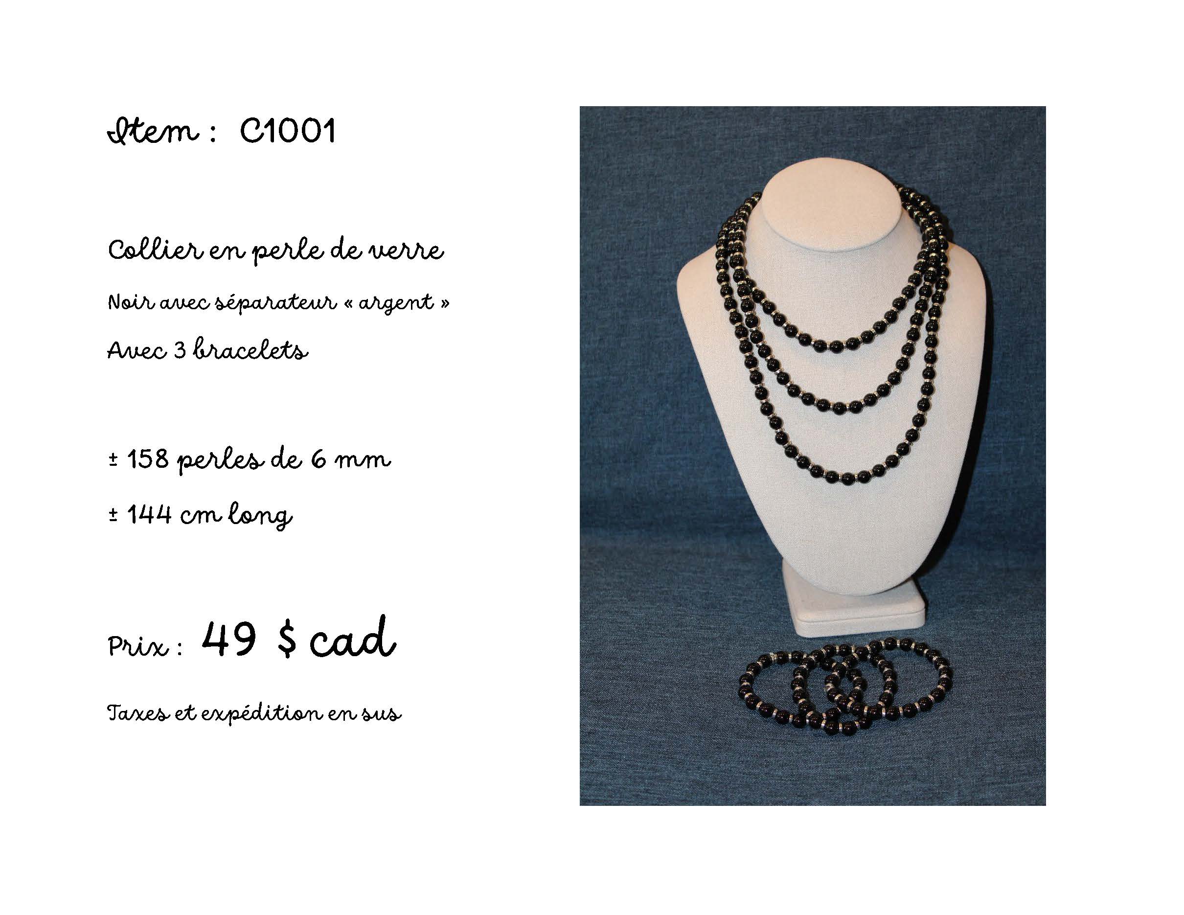 Collier en perle de verre