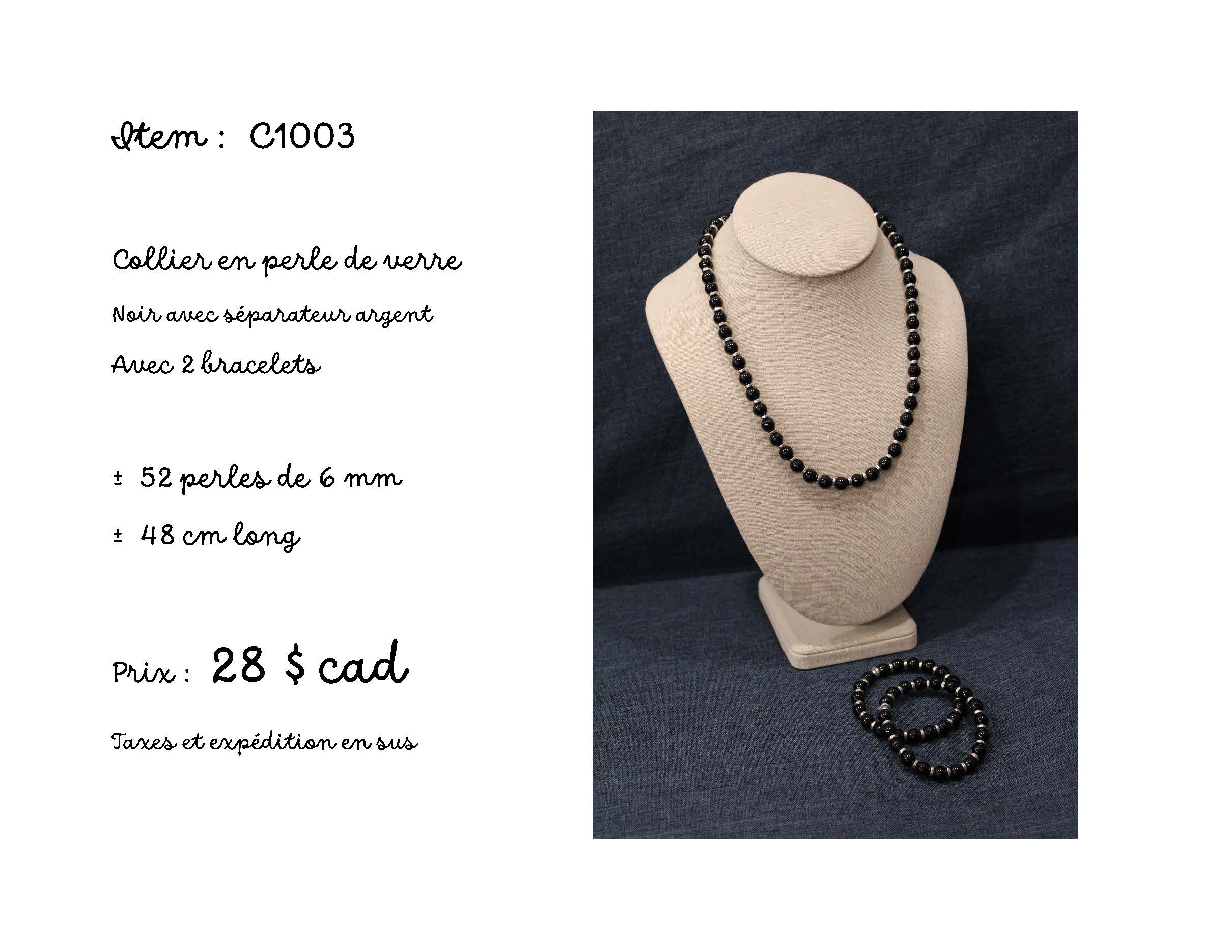 Collier en perles de verre