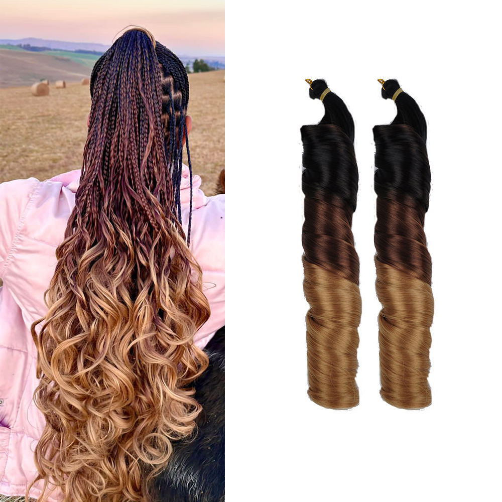 French Curls | Synthetic Braiding Hair | Wavy Pony Spiral Texture