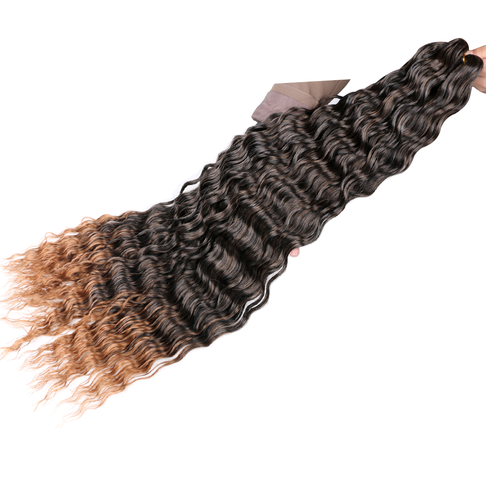 Synthetic Ocean Curl Boho Braiding Hair 30" – Deep Wave Synthetic for Crochet & Bulk