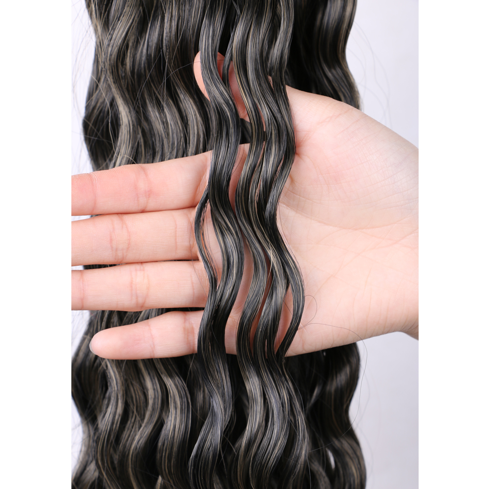 Synthetic Ocean Curl Boho Braiding Hair 30" – Deep Wave Synthetic for Crochet & Bulk