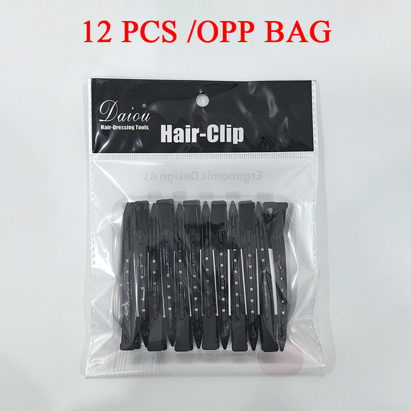 Professional Salon Clips | Alligator Hair Clips | High Quality Metal Clips with Holes 12 pcs