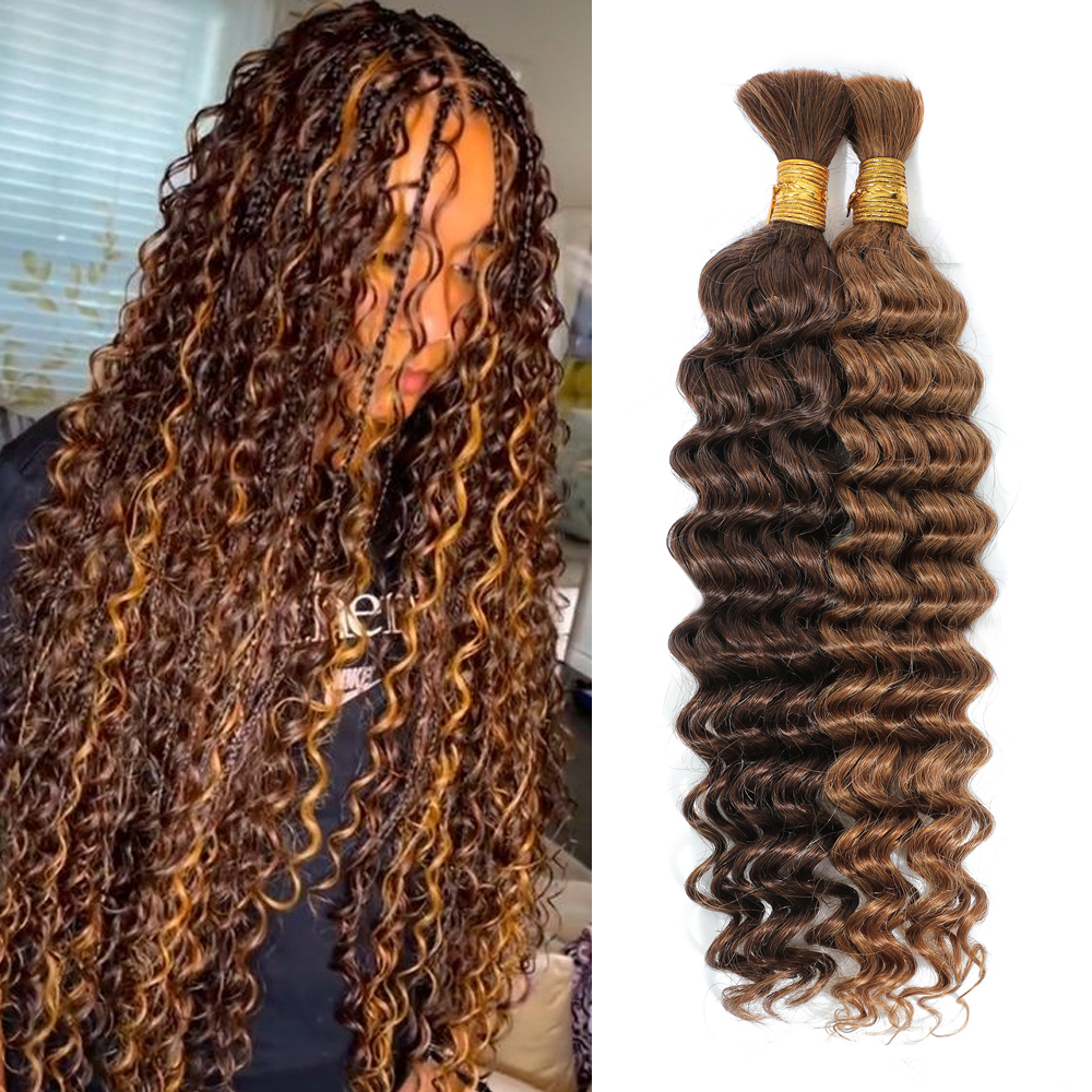 Deep Wave | Boho Coil | 100% Raw Human HairBulk for Boho Braids