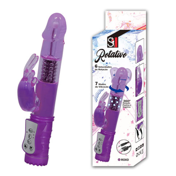 DILDO ROTATIVO CON PERLAS Y ELONGACION